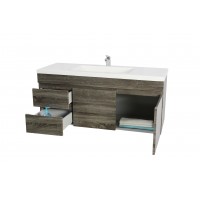 Berge Dark Grey Wall Hung Vanity